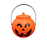 Générique Seau à Bonbons à la Citrouille avec Sourire du Diable, Seau à Bonbons Citrouille avec Poignée Décorations de Fête d'halloween pour Fête d'horreur, Panier pour Chasse aux Bonbons