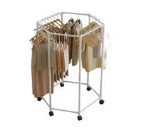 Générique Séchoir à Linge - Étendoir Linge Hexagonal,Support de Séchage Gain de Place pour Couverture Serviette Manteau Intérieur Extérieur