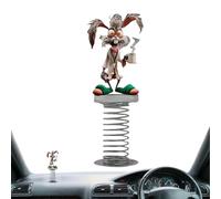 Générique Secouant pour Tableau de Bord de Voiture - Décor Lapin Animal 2D en Acrylique pour Habitacle - Figurine Animale à Ressort Sautante pour Minivan Berline Taxi Voyages Familiaux