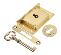 Générique Serrure de bureau Verrou de bureau en laiton 1 Set pour tiroirs d'armoire et bureau protection pour rangement et petits objets installation facile