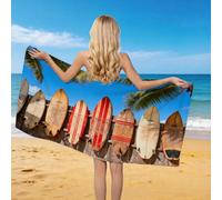 Générique Serviettes de Plage 70x150 cm Planche de Surf, Drap de Plage XXL Microfibre à Séchage Rapide pour Femme Homme, Serviette de Bain pour Sauna, Piscine, Camping