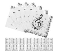 Générique Serviettes en Papier 33 X 33 Cm Jetables Motif Notes de Musique Lot de 40 Décoration Festive pour Fête pour Anniversaire ou Événement Musical