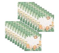 Générique Serviettes en Papier à Motifs Animaux pour Fête 20 Pièces Carrées en Pâte de Bois Impression Résistante Gain de Temps Décoration de Table Jungle