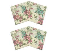 Générique Serviettes en Papier Couleurs Vives et Design Créatif Imprimées à Motifs Floraux, Lot de 40 Pièces, Qualité, Jetables, pour Banquet ou Fête