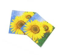 Générique Serviettes en Papier en Pâte de Bois Imprimées Tournesol Lot de 20 Jetables Absorbantes pour Fêtes pour Rassemblements et Événements Festifs