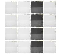 Générique Serviettes en Papier Jetables - Double Épaisseur Lot de 60 25 X 25 Cm Bords Festonnés, Couleurs Noir Ivoire et Blanc Perle Dorure et Argenture - Serviettes de Table pour Fêtes