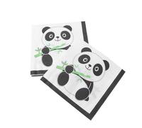 Générique Serviettes en Papier Panda Imprimé pour Fête, 40 Pièces, Pulpe de Bois, Absorbantes et Jetables, Décorations Uniques pour Usage Quotidien et Événements