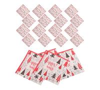 Générique Serviettes en Papier Rouge Noël avec Imprimé Sapin, 2 Couches, 100 Pièces, Carrées, Usage Propre sans Peluche pour Tables de Repas en Famille à Noël