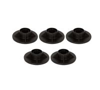 Générique Set de 5 Embouts Noirs 10cm pour Pieds de Piscine Tubulaire