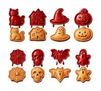 Générique Set de 8 Emporte-Pièces Halloween en Acier Inoxydable | Set Mini Moules à Chaussons en Acier Inox pour Sablés & Empanadas, Citrouille Chat Fantôme Crâne Araignée - Pâtisserie & Fête