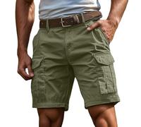 Générique Short Homme Ete Baggy Bermuda de Travail avec Poche Loisir Shorts de Sport Léger Pantalon Court Militaire Plage Pants Course Grande Taille Pantalon Outdoor Confortable