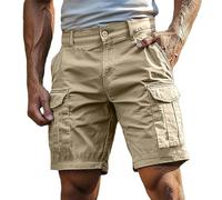 Générique Short Homme Ete Baggy Bermuda de Travail avec Poche Loisir Shorts de Sport Léger Pantalon Court Militaire Plage Pants Course Grande Taille Pantalon Outdoor Confortable