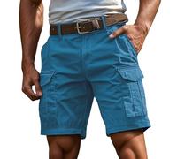 Générique Short Homme Ete Baggy Bermuda de Travail avec Poche Loisir Shorts de Sport Léger Pantalon Court Militaire Plage Pants Course Grande Taille Pantalon Outdoor Confortable