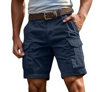 Générique Short Homme Ete Baggy Bermuda de Travail avec Poche Loisir Shorts de Sport Léger Pantalon Court Militaire Plage Pants Course Grande Taille Pantalon Outdoor Confortable