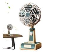 Générique Small Desk Fan, Desktop Fan, Vintage Portable Rechargeable
