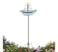 Générique Solar Fountain for Bird Bath - Floating Water Pump for Outdoor Garden Decor | Monocrystalline Panel with Brushless Motor, Multi Spray Nozzle Kit for Pond Patio Wildlife Attraction