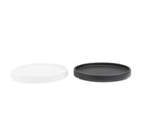 Générique Soucoupe Blanche de Pots de 2 pour Céramique Fleurs Lot | Noire, Légère, Simple, pour Déplacer le Pot, Format Pratique pour Jardinière Intérieure