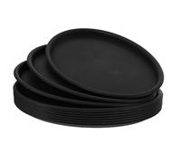 Générique Soucoupe de Jardinière Ovale en PP Noir 10 Pièces pour Pots | Usage Intérieur et Jardin, Limite les Débordements, Design Polyvalent, pour Plantes en Pot
