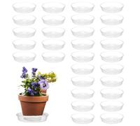 Générique Soucoupes pour en Pot 30 Pièces Plaques Anti-Goutte Transparentes