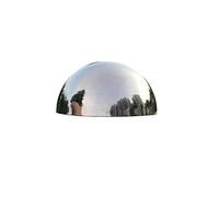Générique Sphère hémisphérique, Demi-Boule réfléchissante polie Miroir, Demi-sphère en Acier pour décoration d'intérieur et d'extérieur (90MM)