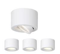 Générique Spot pour Plafond Moderne, Lumière de Piste LED Spot LED Downlight 3 couleurs changeantes, luminaire décoratif d'intérieur, idéal for une chambre à coucher(4PCS White)
