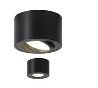 Générique Spot pour Plafond Moderne, Lumière de Piste LED Spot LED Downlight 3 couleurs changeantes, luminaire décoratif d'intérieur, idéal for une chambre à coucher(2PCS Black)