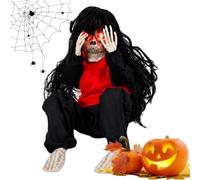 Générique Squelette d'halloween Pleurs Sonores Activés par Le Son sur Piles | Décor Effrayant Jardin Accessoires De Maison Hantée Pour Cimetière Cour Maison Salle De Séjour Entrée Fête Des Vacances La