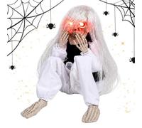 Générique Squelette d'halloween Pleurs Sonores Activés par Le Son sur Piles | Décoration Gothique Pour Maison Et Cadeaux De Fête Pour Cimetière Cour Maison Salle De Séjour Entrée Fête Des Vacances La