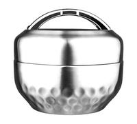 Générique Stainless Steel Lunch Box - Insulated Double Tier Food Carrier, 1L Durable Thermal Meal with Handle, Compact Style Container for Adults | Office Lunch, Outdoor Travel, School, Healthy Prep