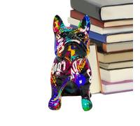 Générique Statue Chien - Figurine Animale Décorative Style Graffiti,Sculpture Résine Animaux Déco Bureau Étagère - Pièce Maîtresse Table Artisanal