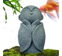 Générique Statue De Bouddha - Moine Grès Bleu | Sculpture Miniature De Figurine Zen 85 G, Sculpture Apaisante De Style Japonais De Petit Moine Améliore La Positivité pour La Décoration De D'aquarium
