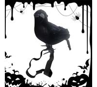 Générique Statue de Corbeau - Figurine Corbeau Debout sur Épaule,Accessoire Oiseau Gothique Décorations d'Intérieur et Extérieur pour Salle de Bain et Salon