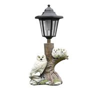 Générique Statue Solaire de Jardin avec Lumière, Figurine de Hibou, Sculpture D'oiseau en Résine, Lanterne Solaire pour La Maison, La Ferme, Ou.