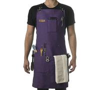 Générique Stenffy Tablier de travail professionnel en toile robuste, poids croisé réglable dans le, plusieurs poches pour tablier multifonctionnel pour hommes et femmes
