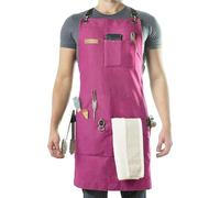 Générique Stenffy Tablier de travail professionnel en toile robuste, poids croisé réglable dans le, plusieurs poches pour tablier multifonctionnel pour hommes et femmes