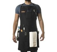 Générique Stenffy Tablier de travail professionnel en toile robuste, poids croisé réglable dans le, plusieurs poches pour tablier multifonctionnel pour hommes et femmes