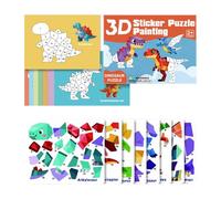 Générique Sticker Book - Educational Activity Sticker by Numbers Creative Learning Set | Children Travel Activity Book, Kids Puzzle Stickers Kit, Homeschool Learning Toy | Travel Learnings Use