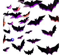 Générique Stickers de Chauves-Souris 36 Pièces Noires Effrayantes
