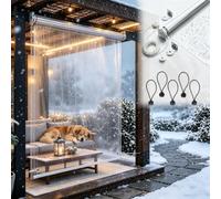 Générique Store Enrouleur en Transparente Exterieur, Rideau PVC Transparen Protection Contre la Pluie Coupe Vent, Store Latéral Pergola Vision Claire Liftable avec Levage 70-170 cm(B80xH120cm)