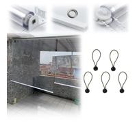 Générique Store Enrouleur ExtéRieur Coupe-Vent Gazebo Balcon 70-170cm | Haute Transparence Rideau Pvc de Séparation Isolation Thermique, Protection Pluie Pour Pergola(B80xH150cm)