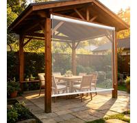 Générique Store ExtéRieur éTanche Transparent Liftable, Store Latéral Transparent Coupe-Vent Pergola Vision Claire Installation sans Effort Mural Plafond Balcon Terrasse Outdoor Dining(B80xH150cm)