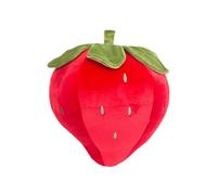 Générique Strawberry Plush - Super Soft Cushion Toy, Kids Bedroom Pillow | Realistic Fruit Plush for Kids Girls Boys Bedroom Sofa Decor Birthday Easter Favors Stocking Stuffer