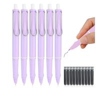 Générique Stylo à presse rétractable, stylo plume à presse Écriture fluide | Stylos plume pour écrire rechargeables Peinture