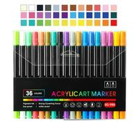 Générique Stylos à acrylique | Ensemble de marqueurs acryliques de stylos de, fournitures d'art imperméables, pointe de pinceau, surligneur de dessin 24/36 couleurs pour étudiants peig