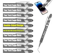 Générique Stylos à bille personnalisés à encre gel en vrac, stylos à bille rétractables, stylet gravé au laser personnalisé avec nom, texte, logo, stylo à bille en métal