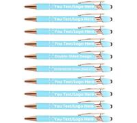 Générique Stylos à bille personnalisés à encre gel en vrac, stylos à bille rétractables, stylet gravé au laser personnalisé avec nom, texte, logo, stylo à bille en métal