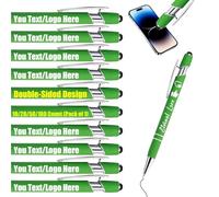 Générique Stylos à bille personnalisés à encre gel en vrac, stylos à bille rétractables, stylet gravé au laser personnalisé avec nom, texte, logo, stylo à bille en métal