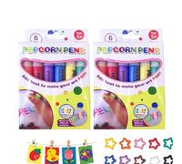Générique Stylos Popcorn Pour Enfant, Lot De 12 Stylos Bulles Dessiner DIY | Séchage Rapide, Créatif Feutre Velours Gonflant, Stylos Artistiques 3D Popcorn Magique, Pour Loisirs Créatifs Cartes Vœux