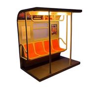 Générique Subway Train Light - Retro LED Car Model Nightlight | Replaceable Posters Table Lamp for Men Kids, Adult for Family Bedside, Dorm Apartment Features, Playroom Home Decor Usage