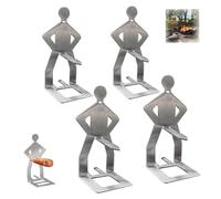 Générique Support à saucisses pour Barbecue en Acier Inoxydable Support créatif pour saucisses Support à saucisses Barbecue Amusant 4 pièces